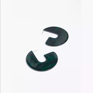 Dark Green Acrylic Circle Hoop